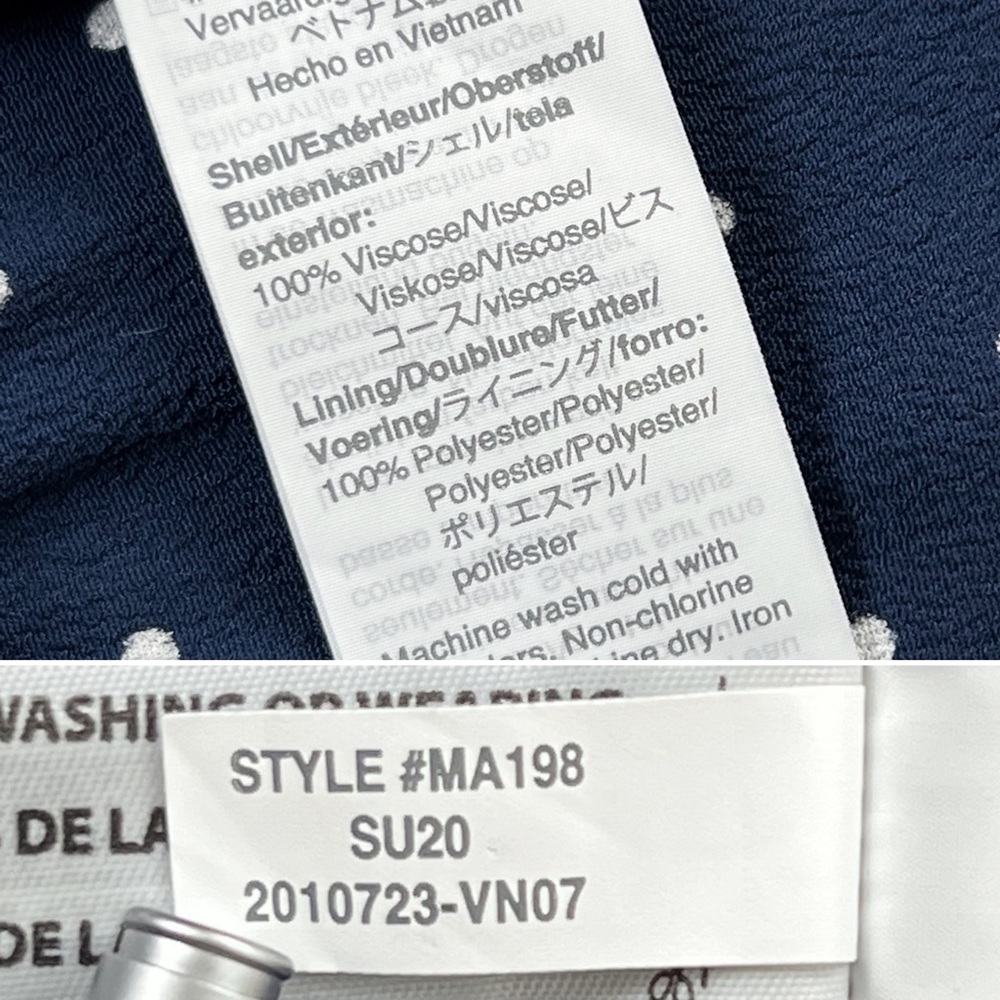 NWT Madewell V-Back Wide-Leg Jumpsuit Polka Dot Empire Waist Buttons Blue Size 2 - Picture 5 of 5